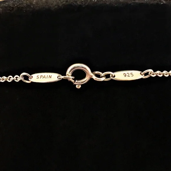 Tiffany & Co Sterling Silver Elsa Peretti Five Open Heart Necklace - Picture 4 of 7